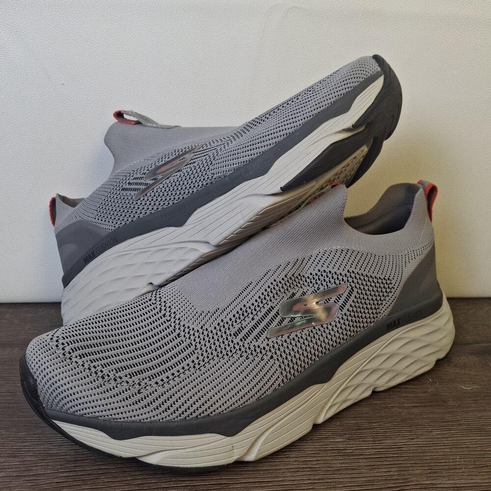 Skechers Performance Max Cushion Slip-On Sneaker Men's US 12 Gray GYBK